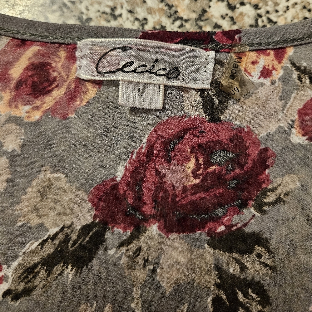 Cecico Ruffle Floral Print Tank Top - Picture 6 of 8